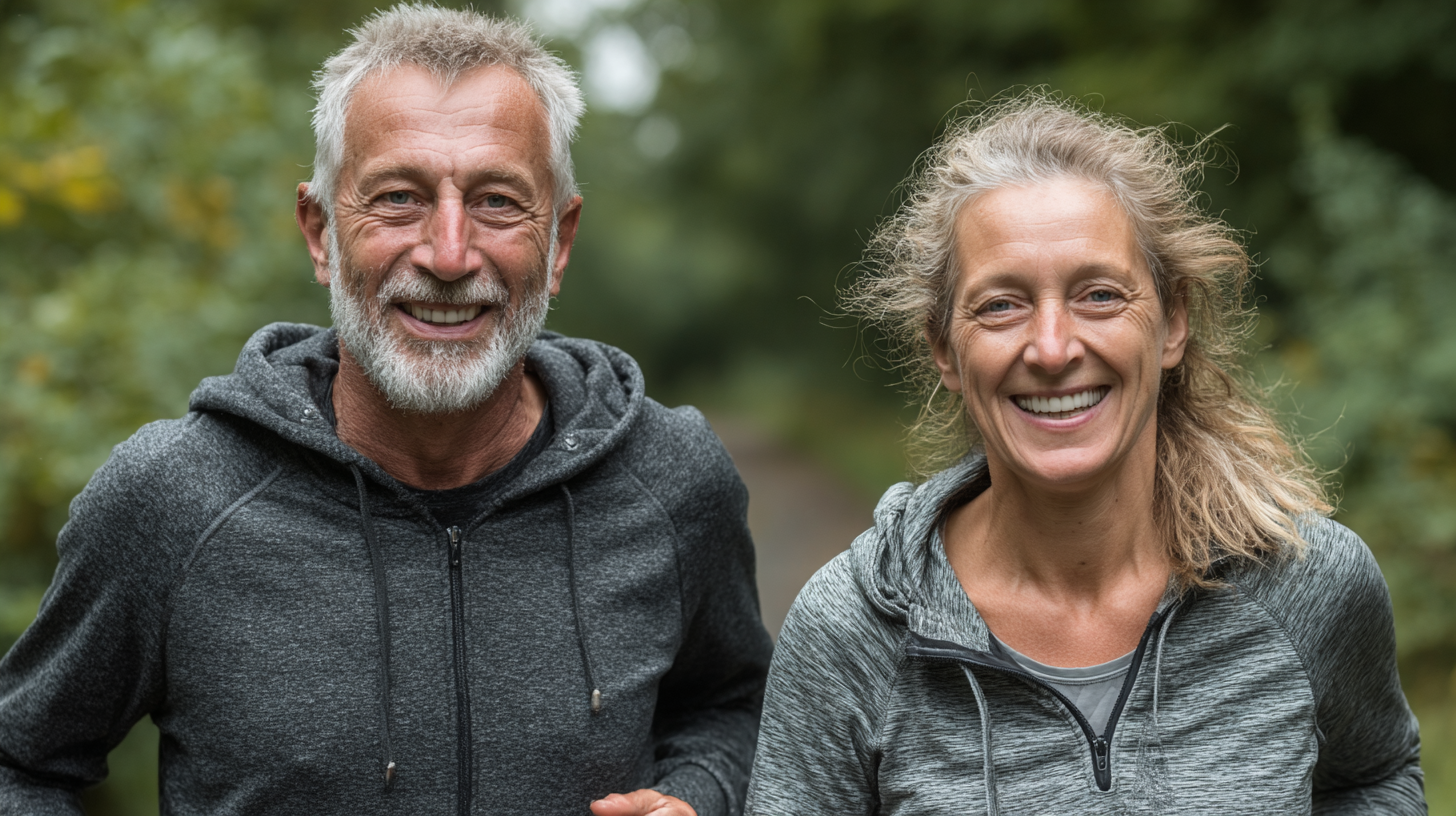 Старші люди збирають цілющі трави на природі